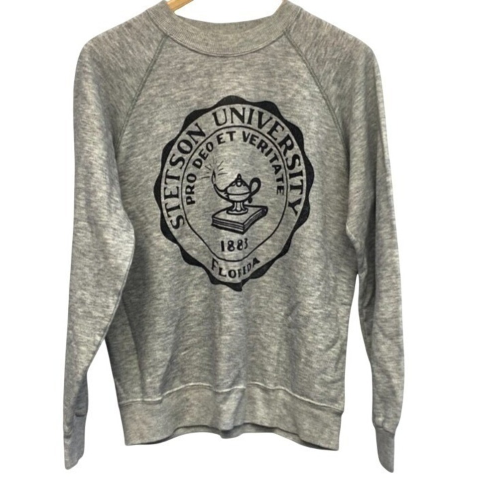 Vintage‎ Stetson Florida Raglan Sweatshirt Grunge Faded Worn Thin Soft